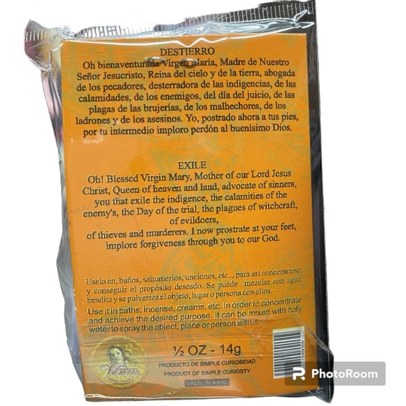 Exile spiritual powder to fix candles/ polvo espiritual destierro - Picture 2 of 2